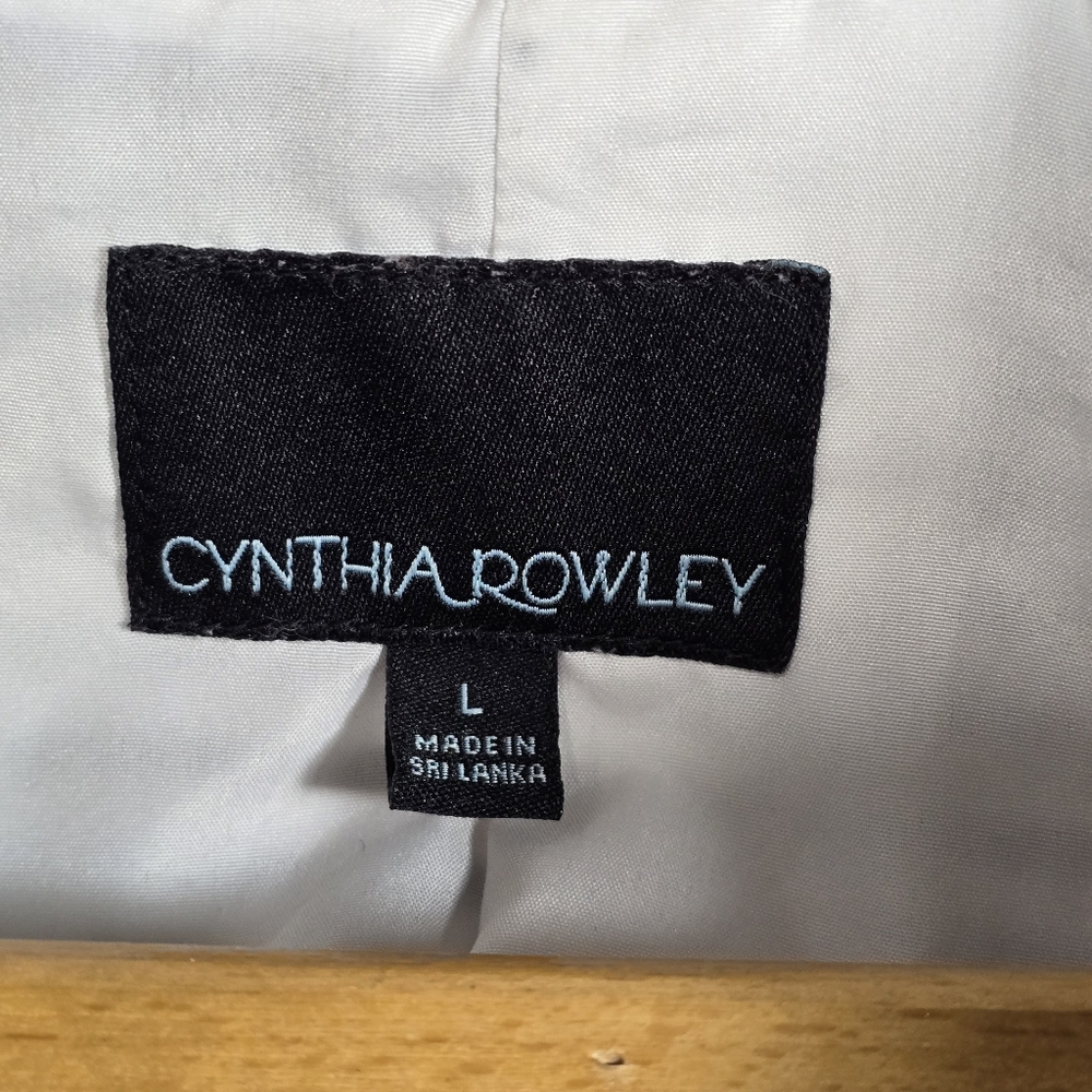 Cynthia Rowley Blazer Large One Button Striped Black & White All Occasion - Picture 4 of 8